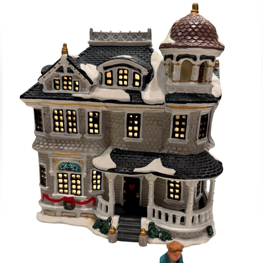 Lemax 2001 Laurel House 12 Piece Set with Original Box #16243 Damage - Picture 7 of 17